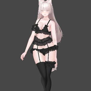 【VRC想定・MA】6アバター対応３D衣装　Noir Frillling 缩略图 6