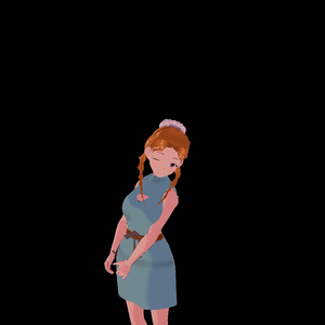 peach.wear-Teal dress w/ belt {free}
