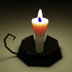 ローポリ蝋燭3Dモデル
