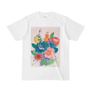 フルーツフラワー(お絵かき☆やすぴょんの白Ｔシャツ)