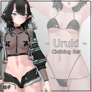 【ウルキ用】メッシュシャツ/スニーカー・フェアラウフェン/ 上着・ツクンフト/ ホットパンツ・シュテルン/ シンプルビキニ - Fishnet Shirt/ Jacket -Zukunft /Hot Pants -Stern-/ Sneakers -Verlaufen- / Simple Bikini - For Uruki