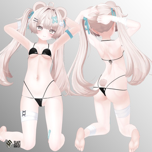【ミルフィ & エク用】メッシュシャツ/スニーカー・フェアラウフェン/ 上着・ツクンフト/ ホットパンツ・シュテルン/ シンプルビキニ - Fishnet Shirt/ Jacket -Zukunft /Hot Pants -Stern-/ Sneakers -Verlaufen- / Simple Bikini - For Milfy & Eku 缩略图 2