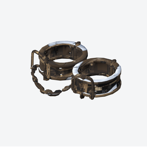 Rusty Handcuffs｜錆びついた手錠 3D アセット　ホラー 　ローポリ　fbx