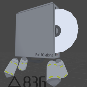 [VRChat想定]支援ポッド"Pod-DD-alpha"[アニメーション付き]