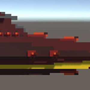 【ボクセル風 宇宙戦艦001シリーズ03】航宙巡洋艦（３D for Unity ）