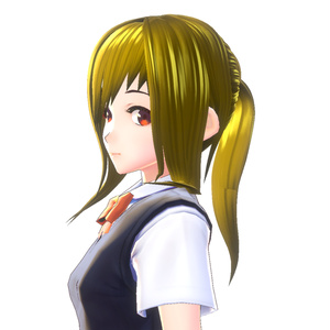 【VRoid用】お団子ヘアー2種　ツインテール・ポニーテイル