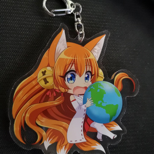 Chibi Planet Hug Keychain