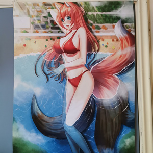 巨大ビーチ狐娘タペストリー