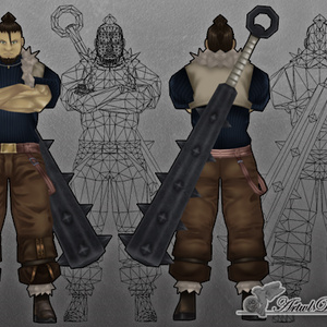 【ローポリ3DCG】モブキャラクターズ：武器屋（男）