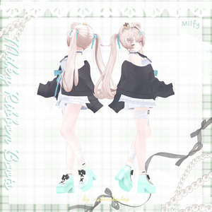 【9アバター対応】Milky Ribbon Boots♡ミルキーリボンブーツ 缩略图 6