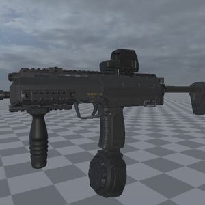 【VRChat Avatar】Full Functional HK MP7 Submachine gun Weapon System & Particle