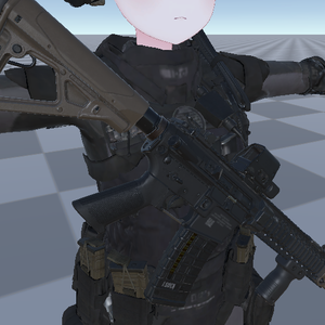 【VRChat Modular Avatar対応】AR-15 M4 Weapon System & Particle Ver.1.15