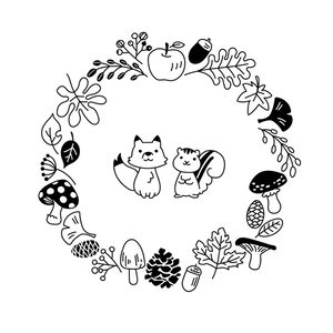 消しゴムはんこの図案 パンダ Uchico Booth