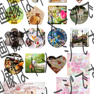日付シート(4/16-4/30+方眼メモ2サイズ)✽A4サイズ