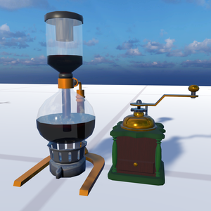 VRCHAT　ワールド用オブジェクト　コーヒーサイフォン