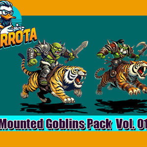 Mounted Goblins Pack Vol.01 RPG MAKER MV/MZ - マウントゴブリンパック Vol.01 RPGメーカー MV/MZ