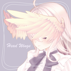 [For VRC] Fluffy Head Feather Set