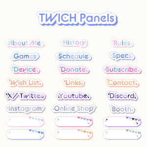 Twitch用パネル/Twitchバナー素材