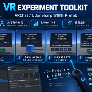 【VRChat / UdonSharp】VR Experiment Toolkit - A/B条件・Likert実験Prefab