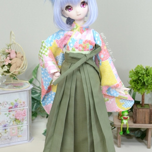 ミニ丈着物・袴Set(蘇芳) 40cm(MSD,MDD/S,M,L胸) （MSD・MiniDD