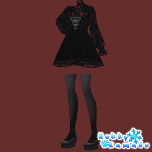 Gothic V-tuber Dress