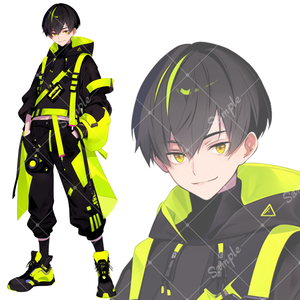 全身立ち絵素材47 未来的な男の子