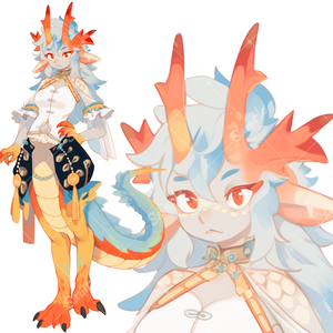 全身立ち絵素材86 ドラゴン 女の子