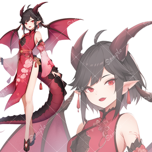 全身立ち絵素材88 ドラゴン 女の子