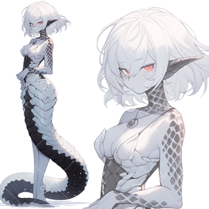 全身立ち絵素材225 ラミア 女の子