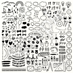 キッズ手描きベクター素材詰合せ