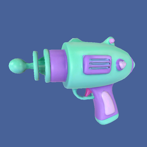 【３D】パステル光線銃-Pastel_Space_Blaster_01【VRChat】
