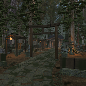 夢の神社｜祭りのあと 境内3D素材一式【Unity / FBX / GLB / Blender】