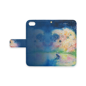 【iPhone手帳型スマホケース】物語る桜