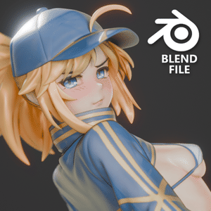 Mysterious Heroine XX (blend file)
