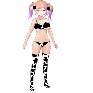 Cow Thigh highs and Lingerie, 5 Variants - 牛の太ももの高さとランジェリー、5つのバリエーション