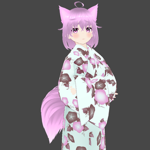 3Dモデル、キツネ耳の女の子