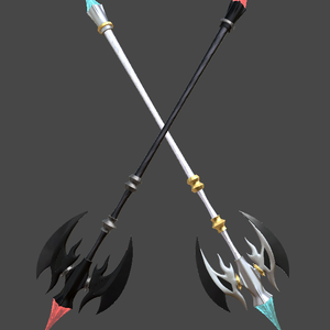 Black and White Battle Axe / Vrchat Asset