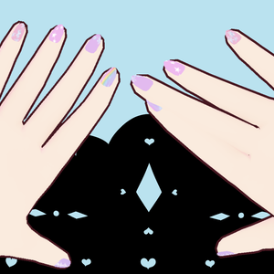 Fancy Pink Nail Art 【ネイルアート】ファンシーパステル　Vroid