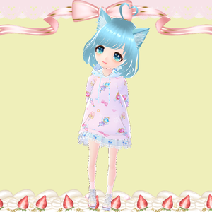 愛♡ゆめかわ パーカー・スカート・靴  Vroid 衣装・装飾品
