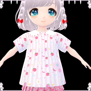いちごくりーむTシャツ Vroid