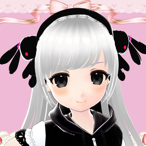うさぎちゃんラブリーヘア―ドレス♥カチューシャ♥３Dモデル♥カスタムアイテム