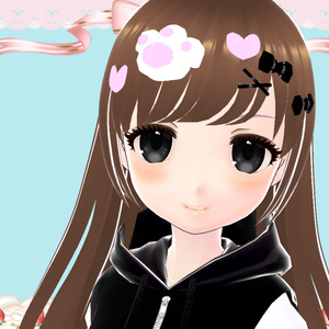 肉球りぼん♥ラブリーヘアアクセサリー　カスタムアイテムVroid