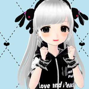 黒しゅしゅレース手首アクセサリーVroid　PNG