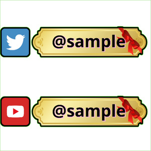 TwitterとYoutubeロゴ　アニメーション　配信素材