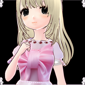 プリンセスリボンドレス🎀Vroid VRM有 カスタムアイテム