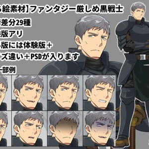 【立ち絵素材】ファンタジー厳しめ黒戦士