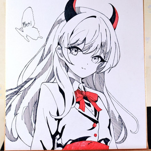 藤ちょこ アクリル色紙 さいはての空、彼方の教室【受注生産