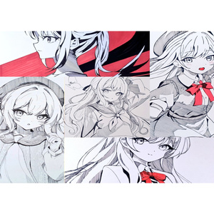 藤ちょこ B4特殊印刷アート 四季織りの着物【受注生産】 - ILLUST