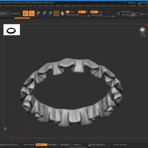 カーブブラシ .zbpファイル (投げ銭用) (Zbrush Chain Rope Frill Brush)