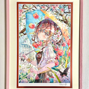 女の子 透明水彩＊色紙イラスト - 優子鈴＊初画集発売中のイラスト - pixiv